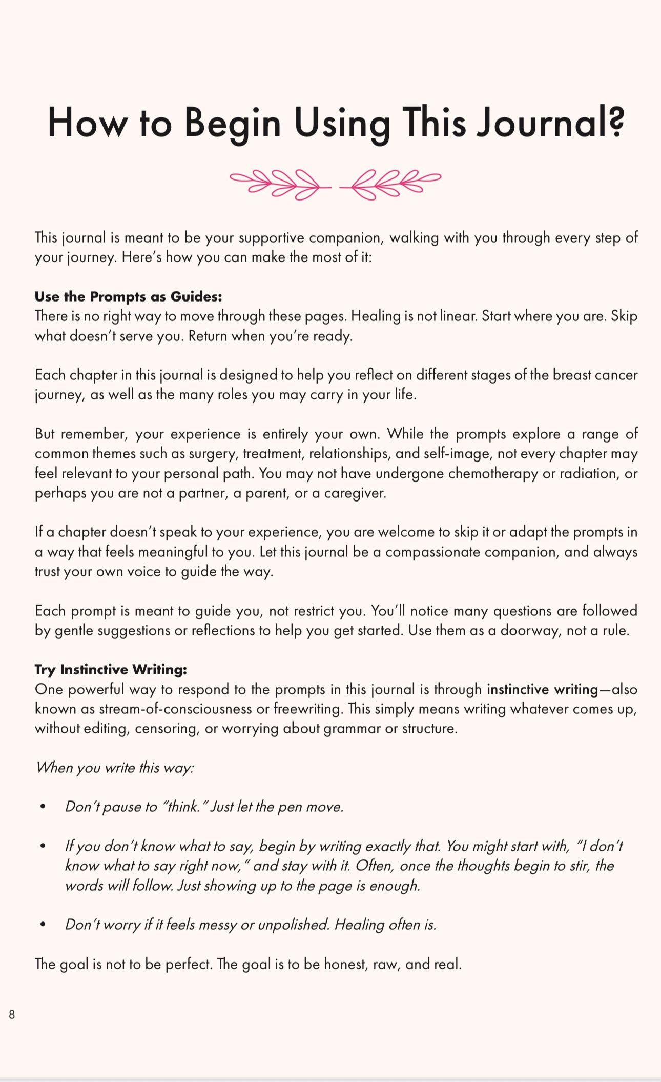 My Words of Healing - Writing Guided Journal for emotional support During Breast Cancer Treatments